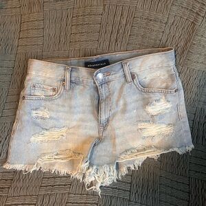 Aeropostale Light Blue Distressed Jean Shorts